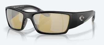 Corbina Pro - Matte Black Sunglasses with Sunrise Silver Mirror Polarized Glass