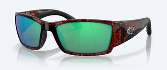 Corbina Tortoise Sunglasses with Green Mirror Polarized Glass