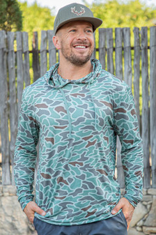 Performance Hoodie in Retro Duck Camo by Burlebo