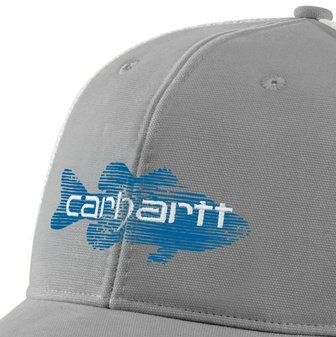 Canvas Meshback Fish Graphic Hat
