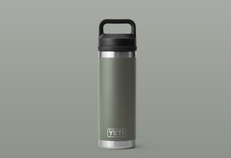 Rambler 18oz Water Bottle with Chug Cap in Camp Green by YETI